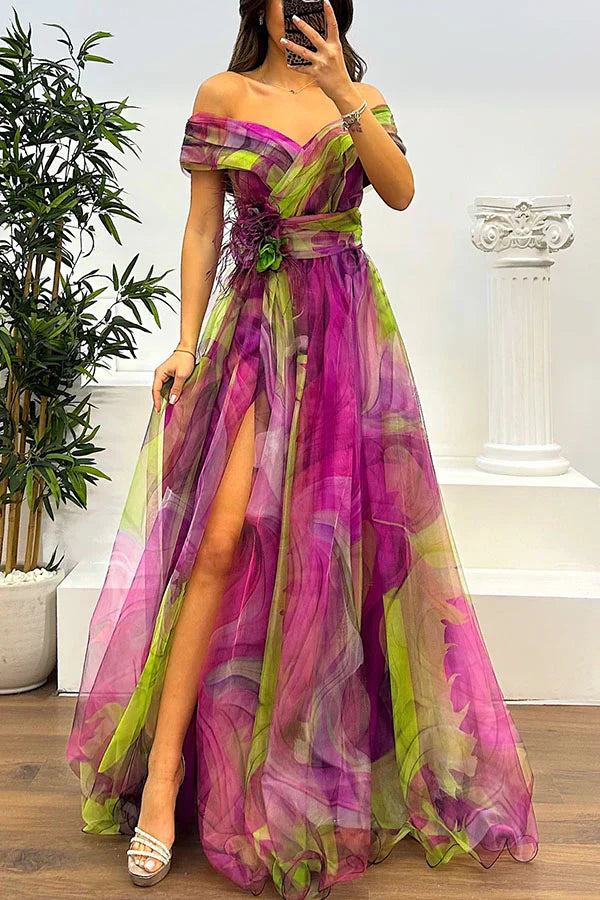 Brianna Stunning Off Shoulder Maxi Dress