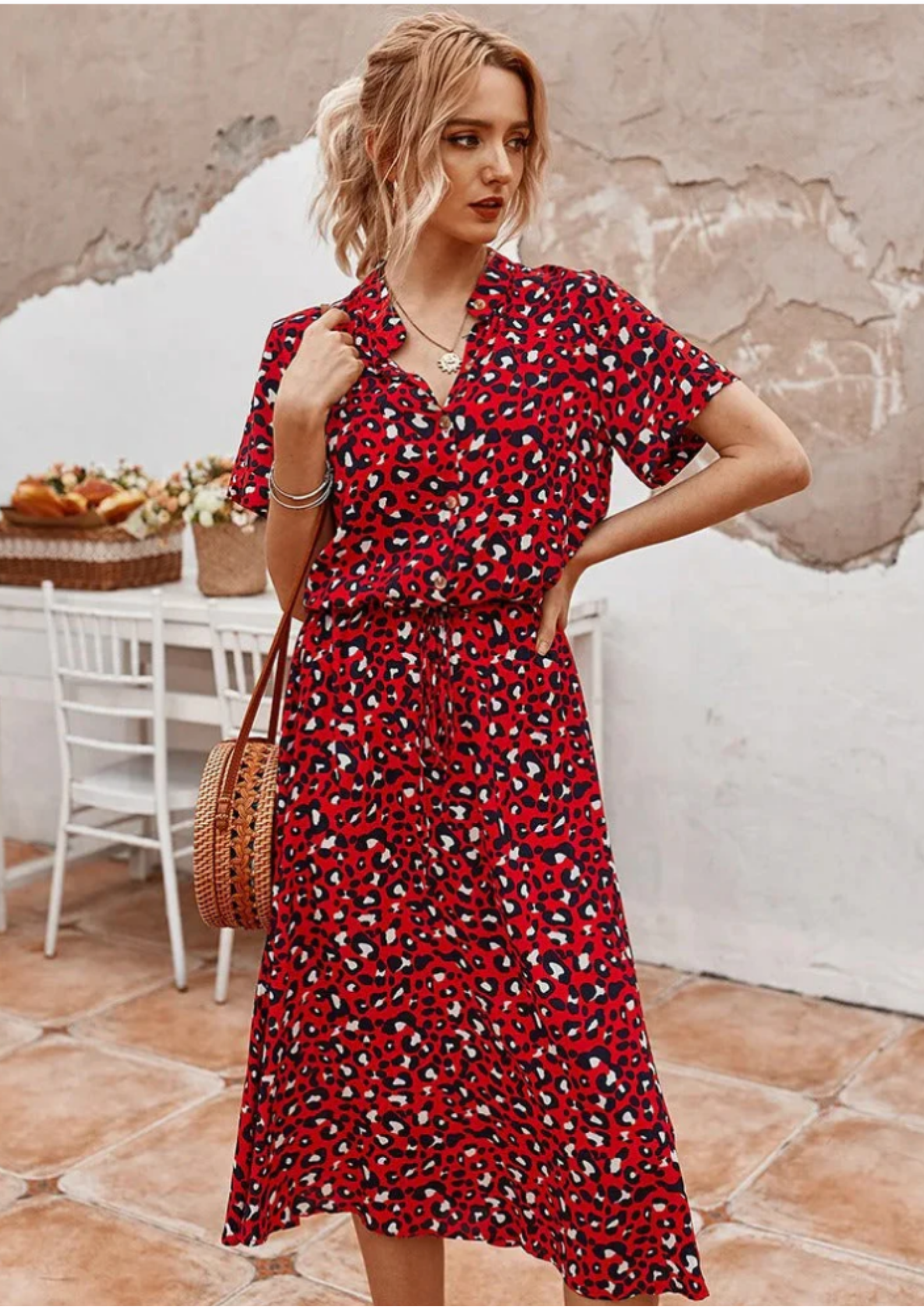 Celia Vintage Midi Dress