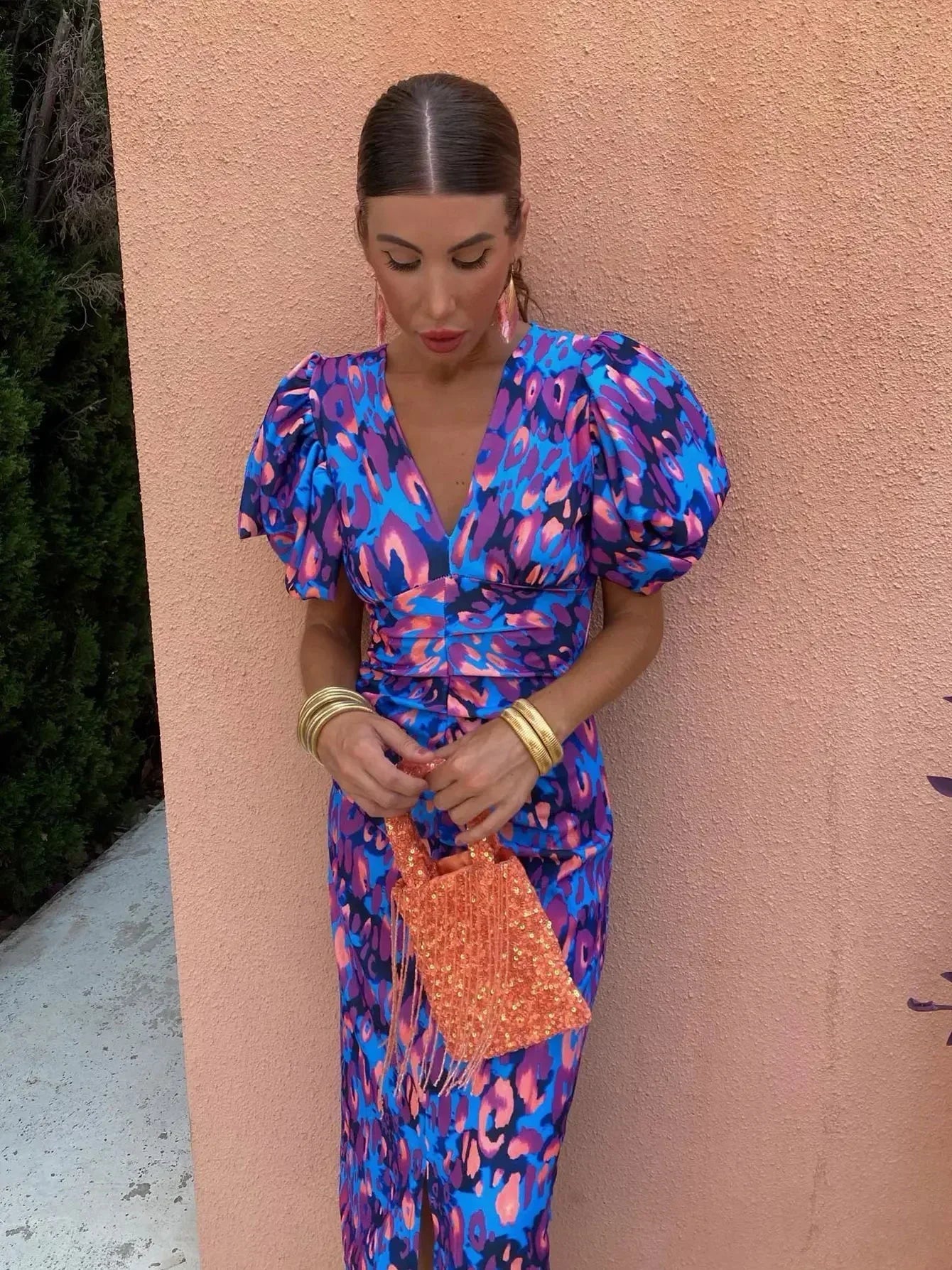Soleil Statement Midi Dress