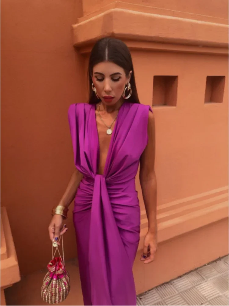 Aurelia Grace Pleated Midi Dress