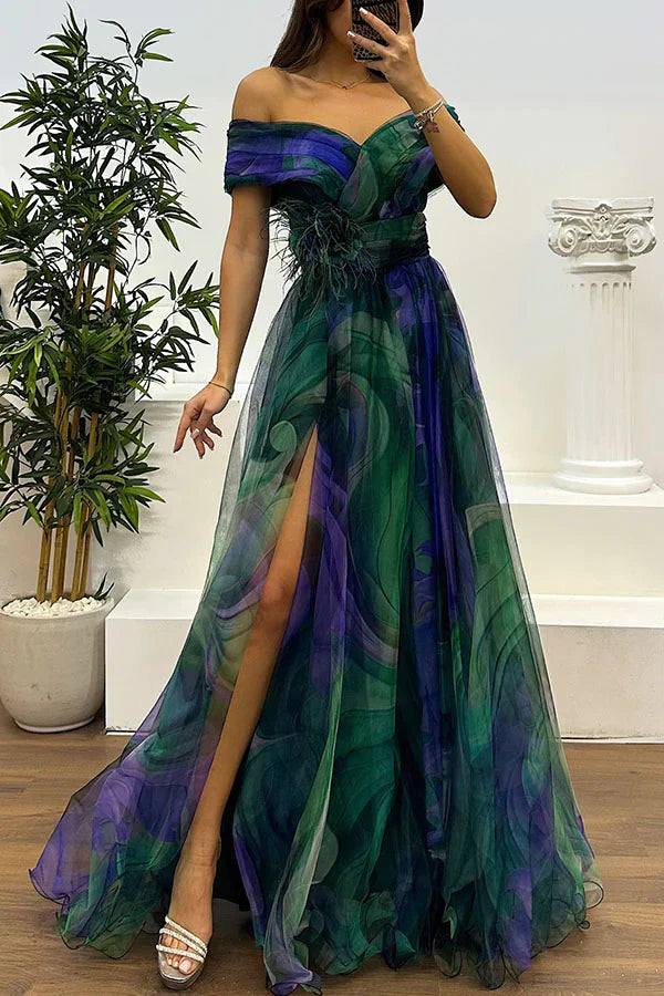 Brianna Stunning Off Shoulder Maxi Dress