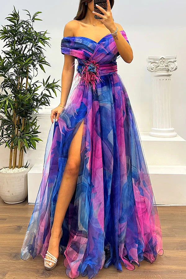 Brianna Stunning Off Shoulder Maxi Dress
