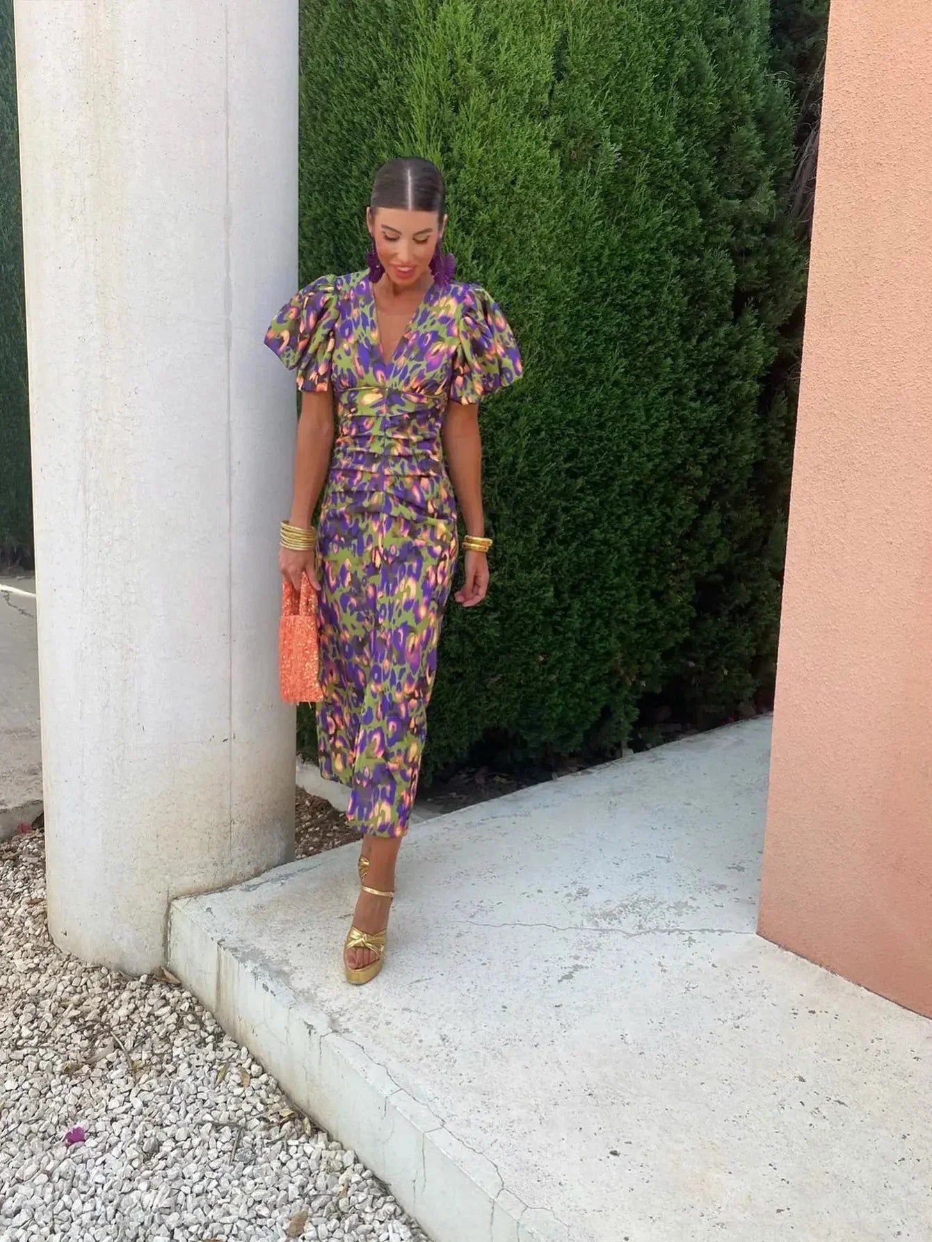 Soleil Statement Midi Dress