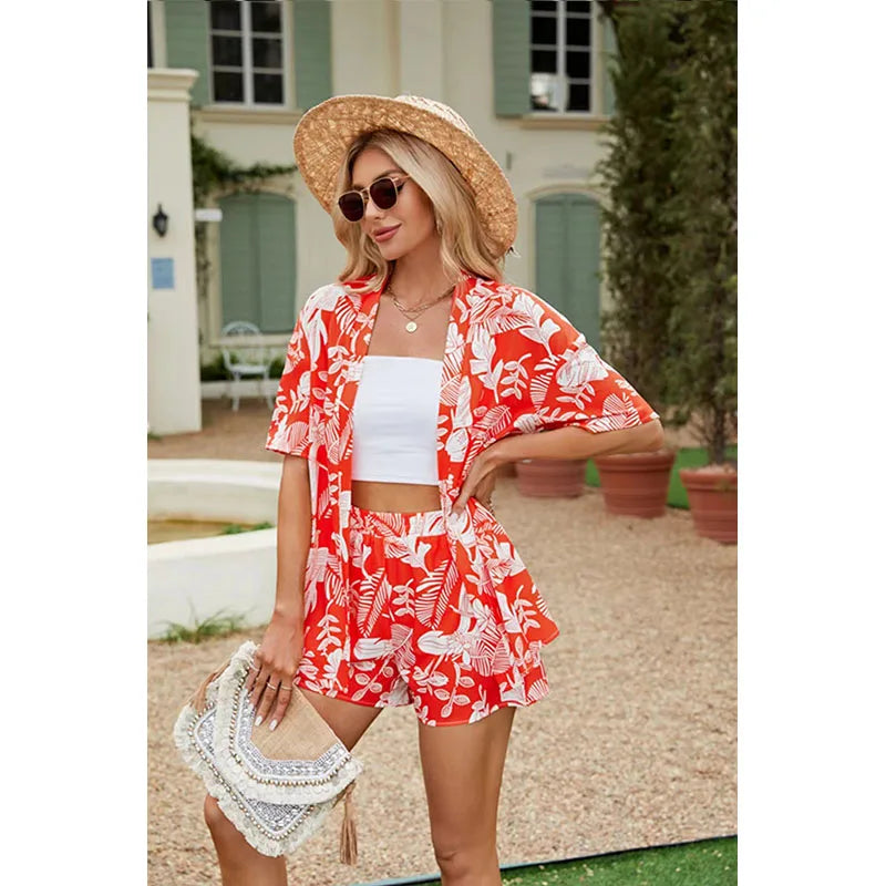 Emily Summer Casual Shirt Two Piece Set