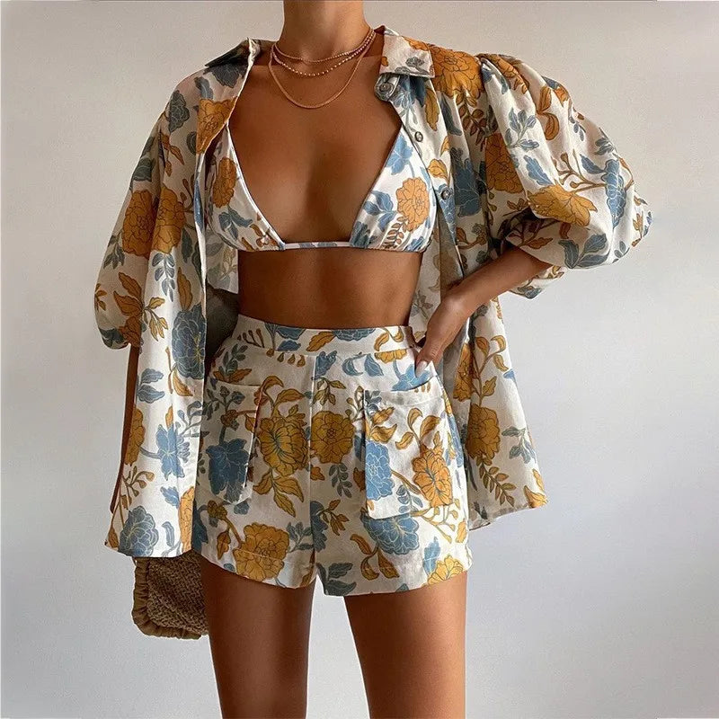 Rona Sexy Three Piece Set Perfect for Summer