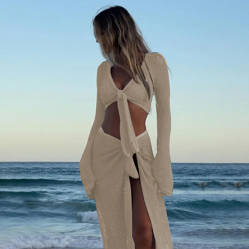 Isabel Long Sleeve Knit Beach Set
