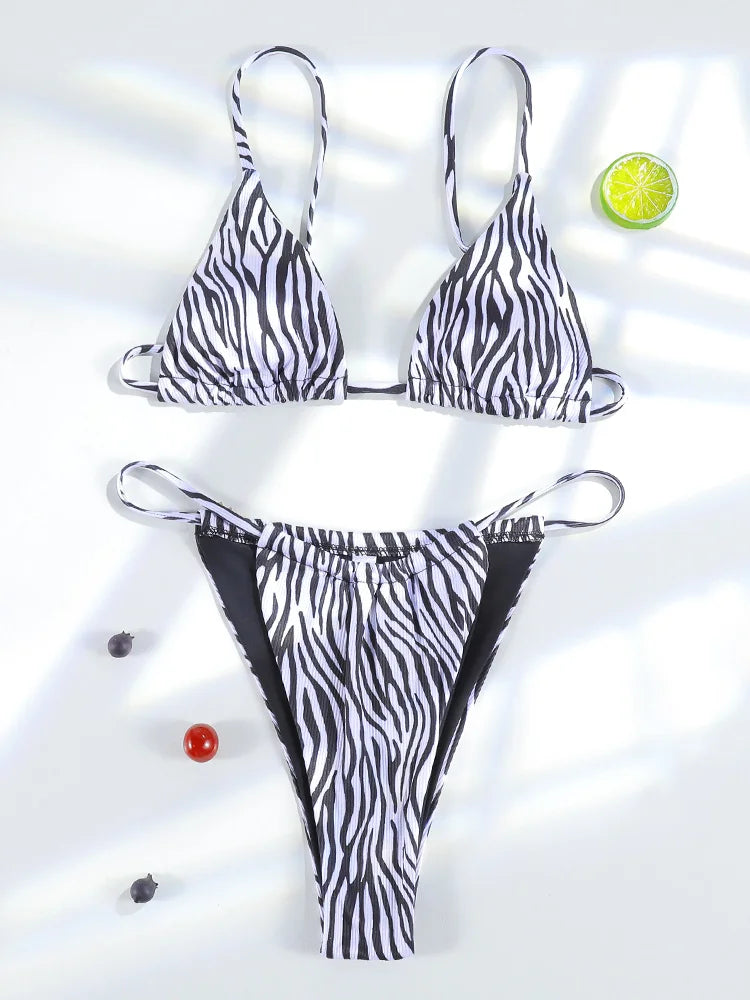 Kiana Elegant Printed Tie-Dye Bikini Set