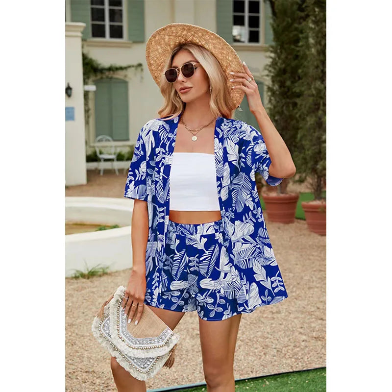 Emily Summer Casual Shirt Two Piece Set