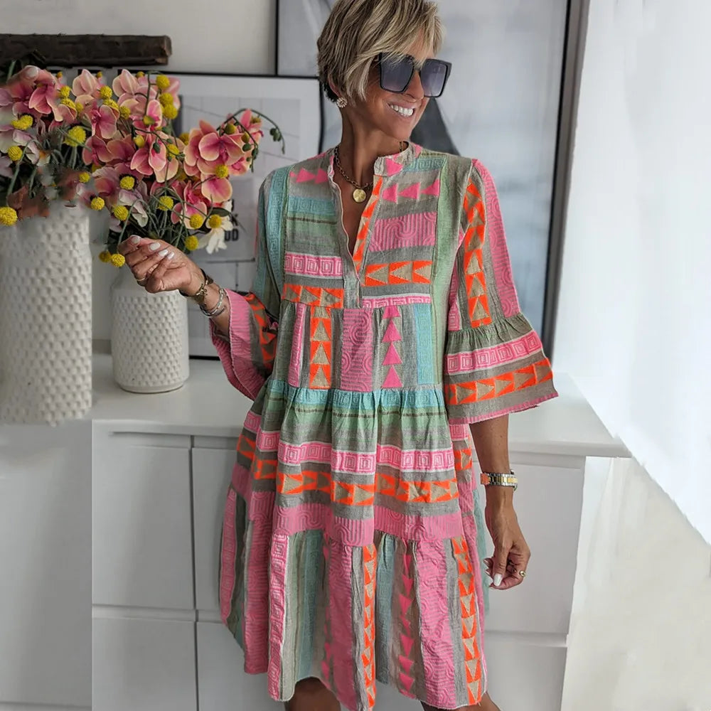 Delphine Elegant Spring Midi Dress