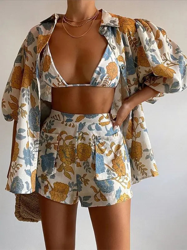 Rona Sexy Three Piece Set Perfect for Summer