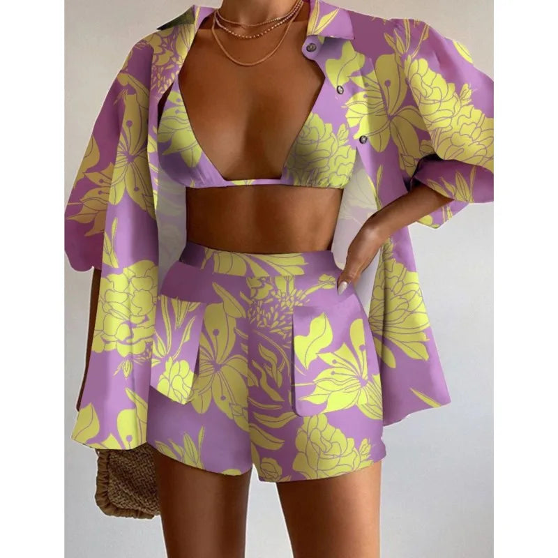 Rona Sexy Three Piece Set Perfect for Summer