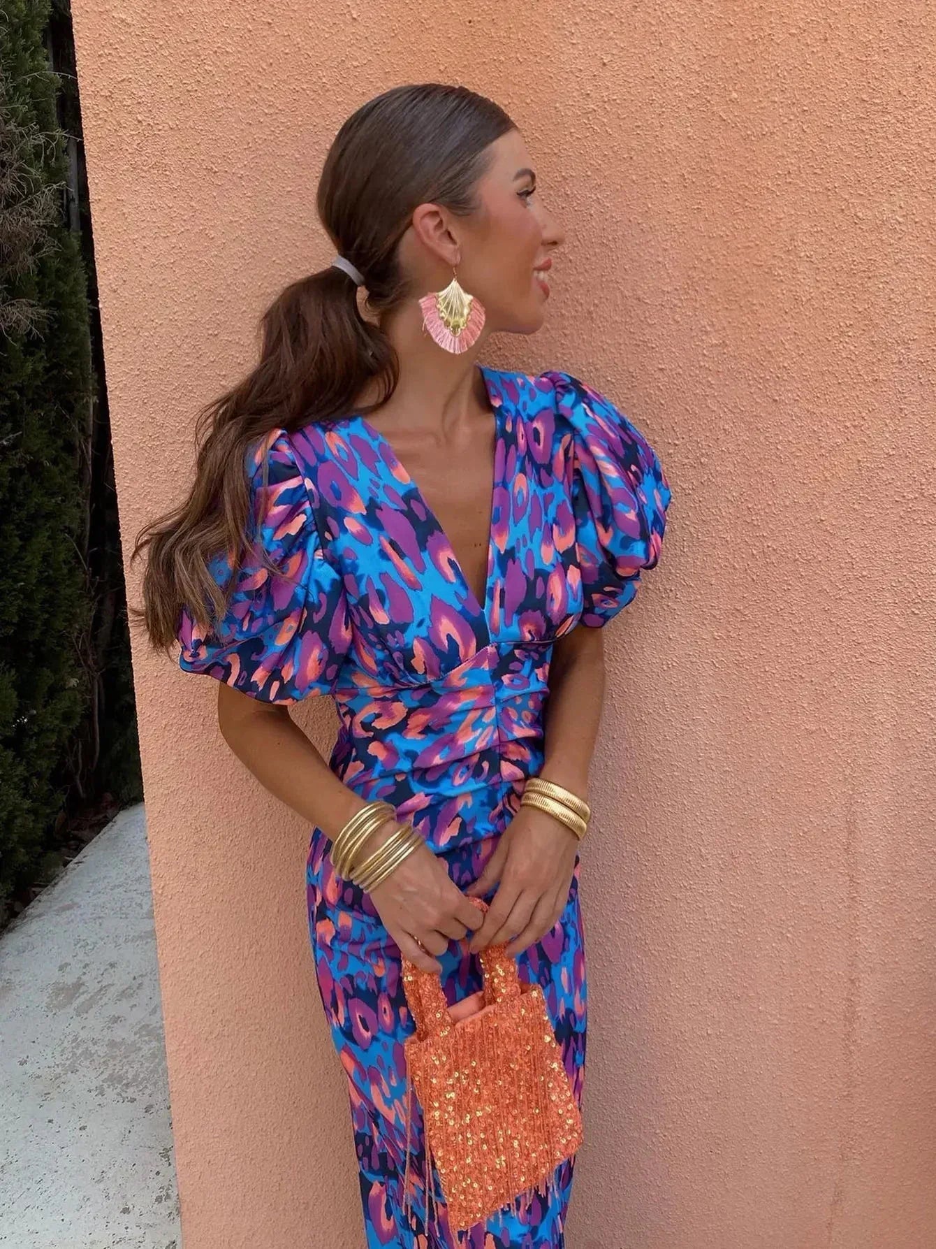 Soleil Statement Midi Dress