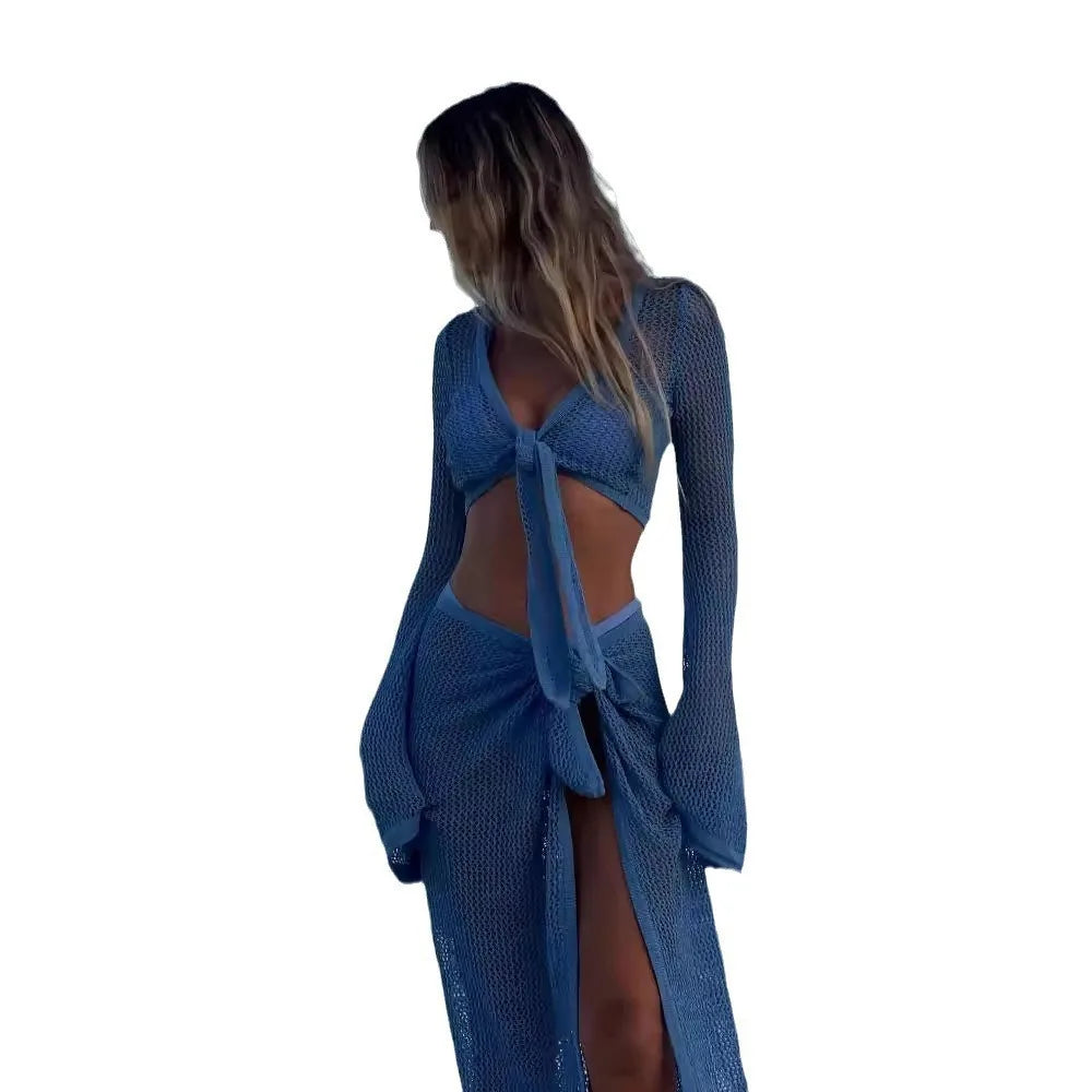 Isabel Long Sleeve Knit Beach Set